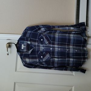 Jessica Simpson medium blue flannel
